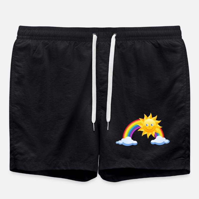 rainbow - Swim Trunks - black