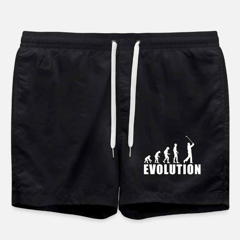 EVOLUTION GOLF Golfspieler Golfschläger Geschenk - Badeshorts - Schwarz