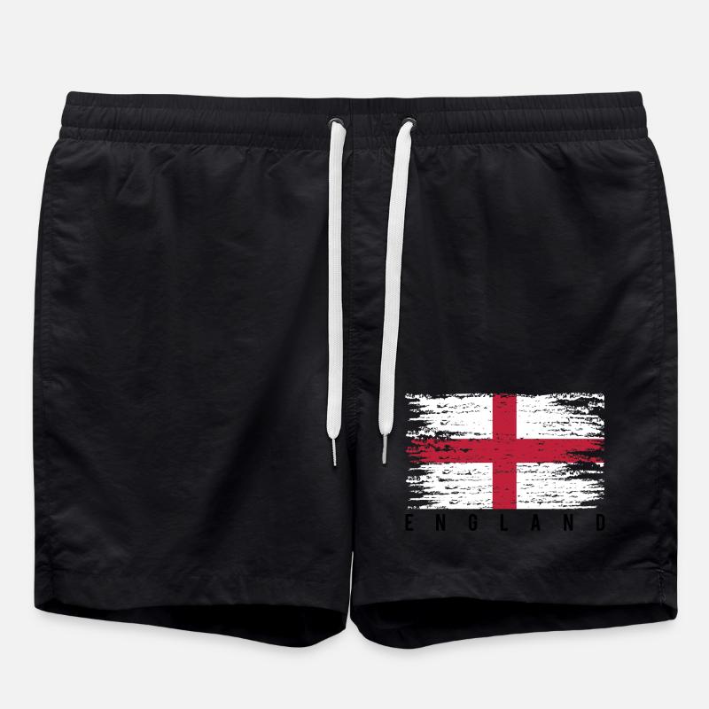 Englisches Kreuz mit Strähnen - Badeshorts - Schwarz