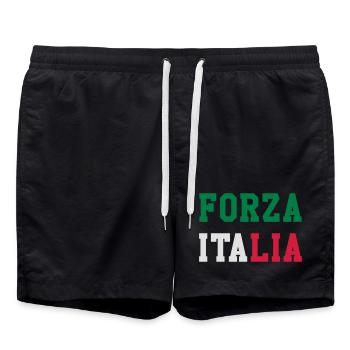[ Forza Italia ] - Swim Trunks - black - Front - AI Model Male 185 light (185cm)