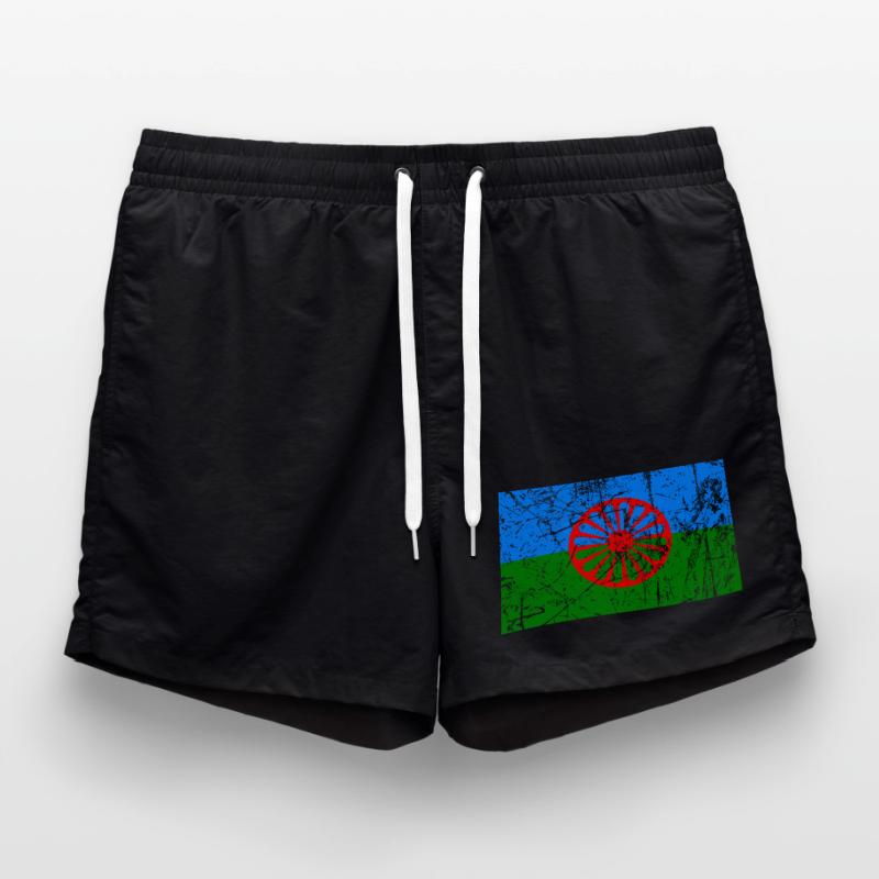 Flagge der Roma oder Styago le Romengo Badeshorts