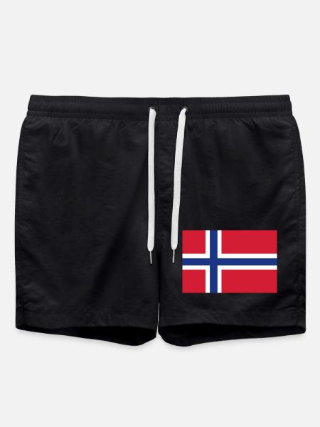 Norway Flag - Swim Trunks - black