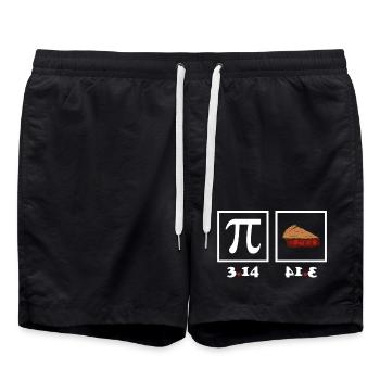 Tarte au jour Pi - Short de bain - noir - Devant - AI Model Male 185 light (185cm)