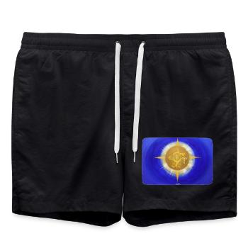 CreationLight of Divine Protection 1 - Swim Trunks - black - Front - AI Model Male 185 light (185cm)