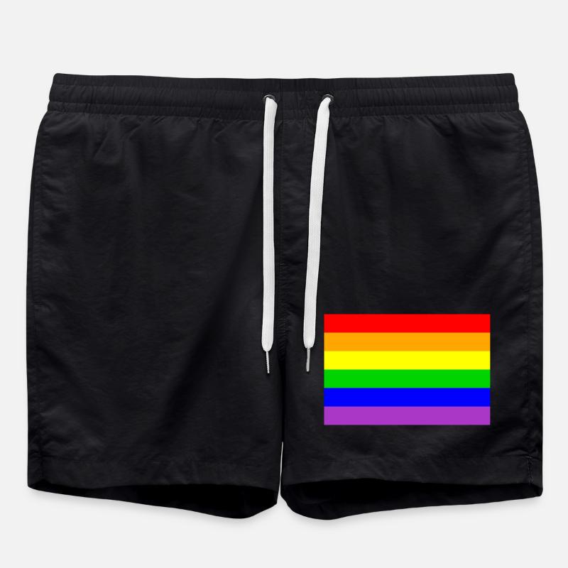 Drapeau LGBT - Short de bain - noir