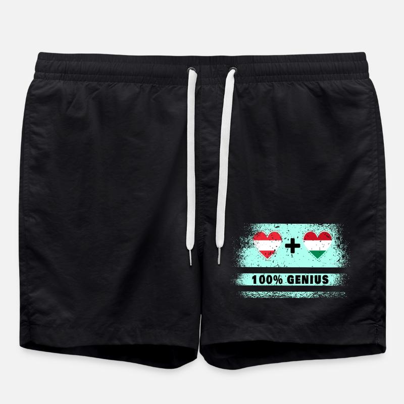 Austria and Hungary 100% Awesome / Gift - Swim Trunks - black