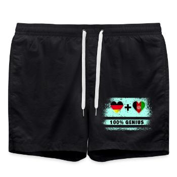 Allemagne et Afghanistan Genial / Cadeau - Short de bain - noir - Devant - AI Model Male 185 light (185cm)