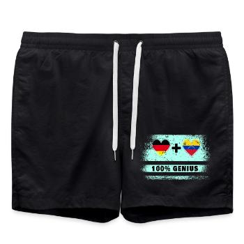 Allemagne et Venezuela Genial / Cadeau - Short de bain - noir - Devant - AI Model Male 185 light (185cm)