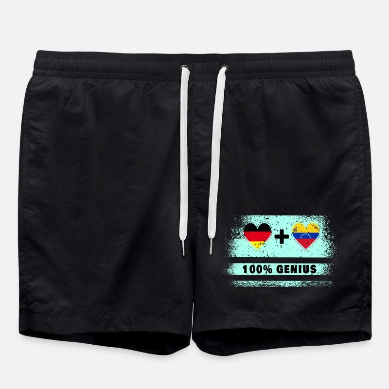 Germany and Venezuela Genial / Gift - Swim Trunks - black