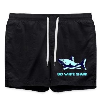 See, raubfische, badezimmersprüche - Badeshorts - Schwarz - Vorne - AI Model Male 185 light (185cm)