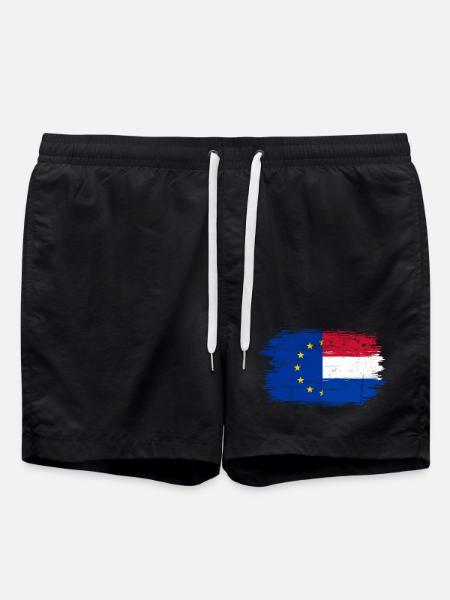 EU Dutch Flag Fusion - Swim Trunks - black