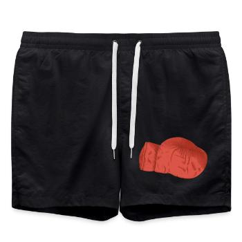 Gant de boxe rouge Boxe arts martiaux - Short de bain - noir - Devant - AI Model Male 185 light (185cm)