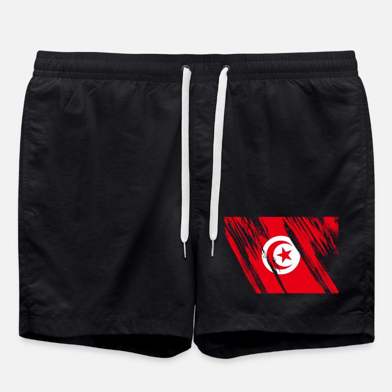 Drapeau de la Tunisie - Short de bain - noir