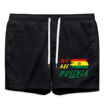 Nous sommes la Bolivie - Short de bain - noir - Devant - AI Model Male 185 light (185cm)