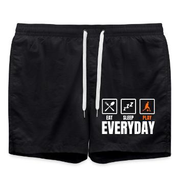Basketball player routine - Swim Trunks - black - Front - AI Model Male 185 light (185cm)
