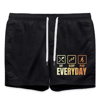 Basketball players Daily schedule - Swim Trunks - black - Front - AI Model Male 185 light (185cm)