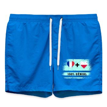 Hinweis Frankreich und Polen 100% genial - Badeshorts - Cobalt blue - Vorne