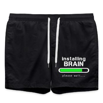 Installing Brain - Swim Trunks - black - Front - AI Model Male 185 light (185cm)