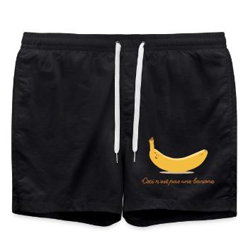 Ceci nest pas une banane - Badeshorts - Schwarz - Vorne - AI Model Male 185 light (185cm)