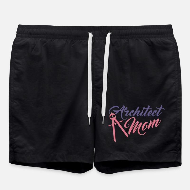 Funny Architect Mom - Swim Trunks - black