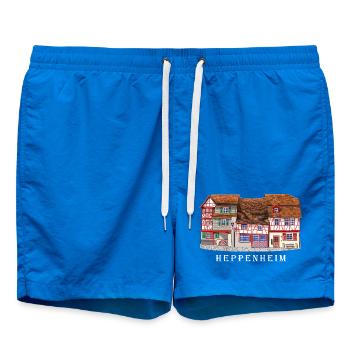 Heppenheim Altstadt., Amtsgasse Fachwerk, Odenwald - Badeshorts - Cobalt blue - Vorne