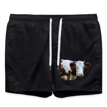 Kuh - Badeshorts - Schwarz - Vorne - AI Model Male 185 light (185cm)