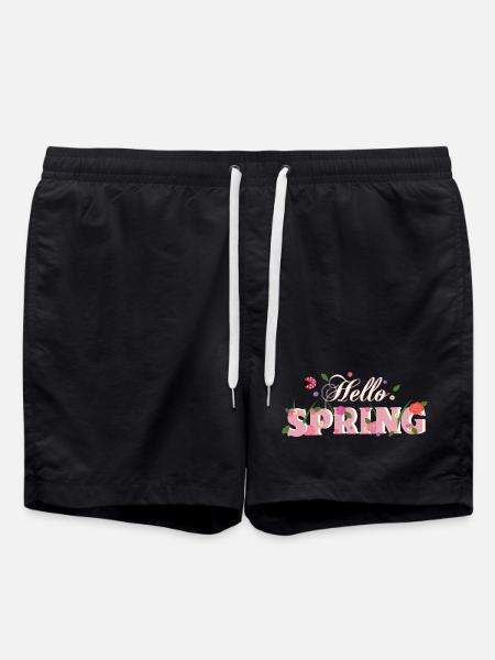 hello spring - Swim Trunks - black