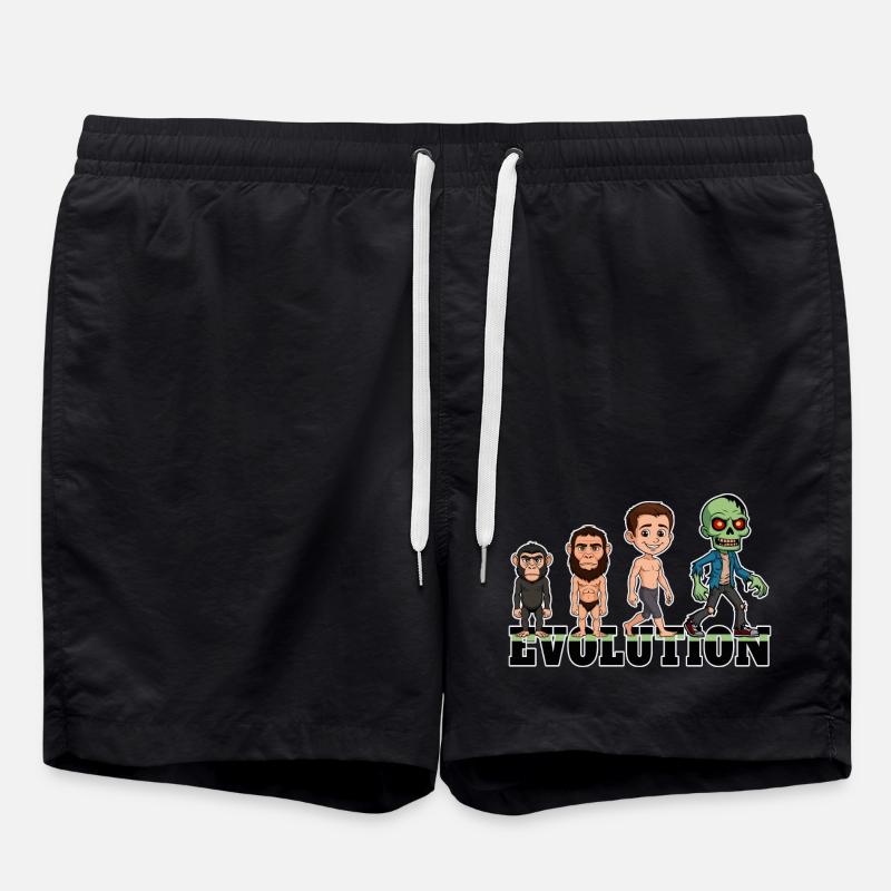 Evolution Zombie - Badeshorts - Schwarz