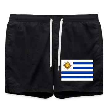 Uruguay - Swim Trunks - black - Front - AI Model Male 185 light (185cm)