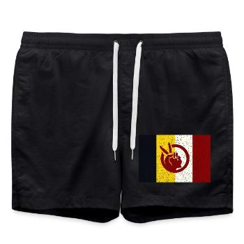 Bewegung der amerikanischen Indianer - Badeshorts - Schwarz - Vorne - AI Model Male 185 light (185cm)