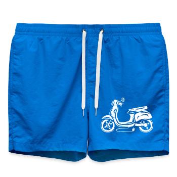 Illustration de scooter électrique - E conducteur de cyclomoteur - Short de bain - cobalt blue - Devant