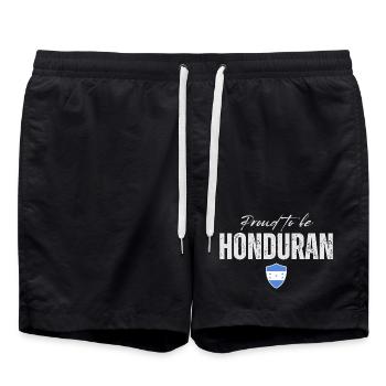 Hondurienne fière, fabriquée au Honduras - Short de bain - noir - Devant - AI Model Male 185 light (185cm)