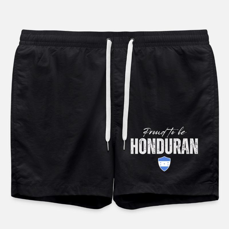 Hondurienne fière, fabriquée au Honduras - Short de bain - noir