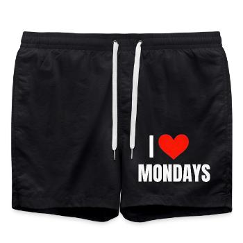 I ❤️ Mondays  - Swim Trunks - black - Front - AI Model Male 185 light (185cm)