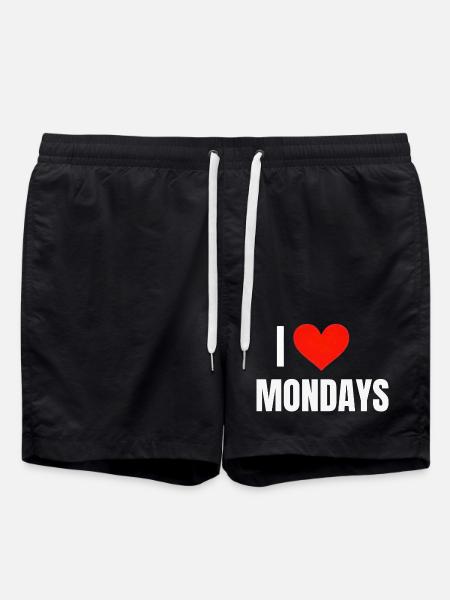 I ❤️ Mondays - Swim Trunks - black