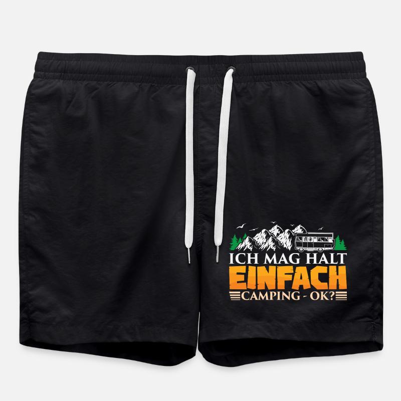Camper Camping Caravane Dicton - Short de bain - noir