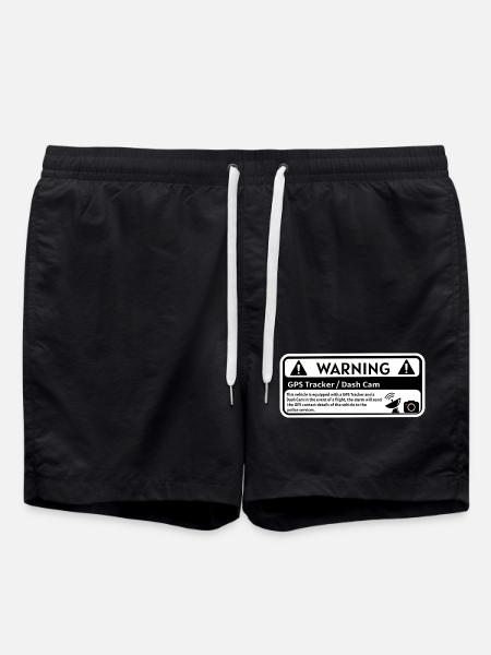 DashCam GPS Warning - Swim Trunks - black