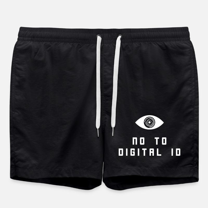 No to Digital ID - Swim Trunks - black