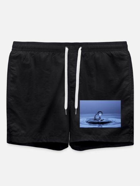 Colourful Liquid Abstract - Swim Trunks - black