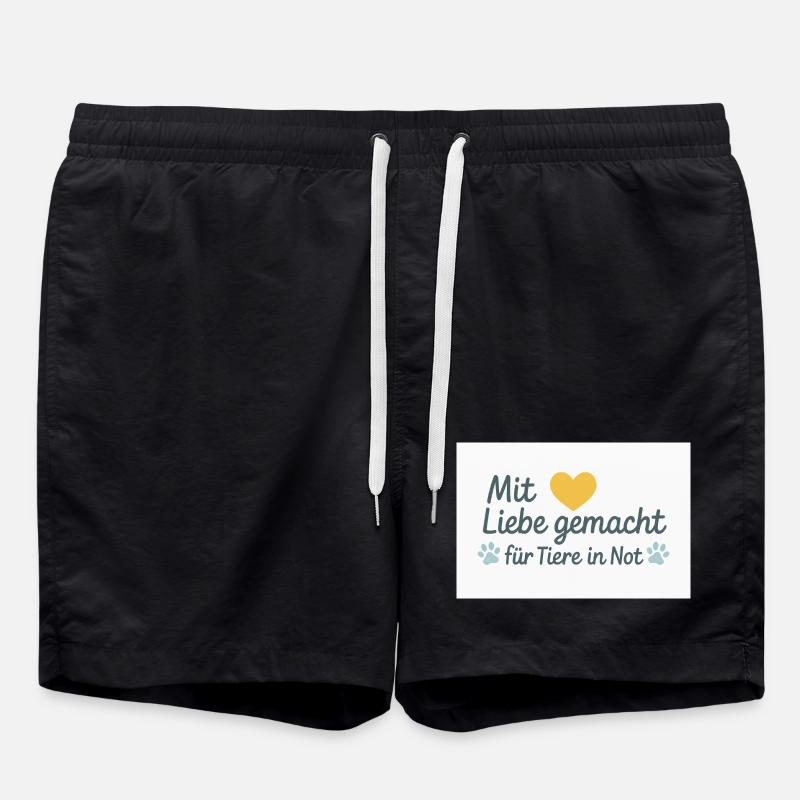 Für Tiere in Not - Badeshorts - Schwarz