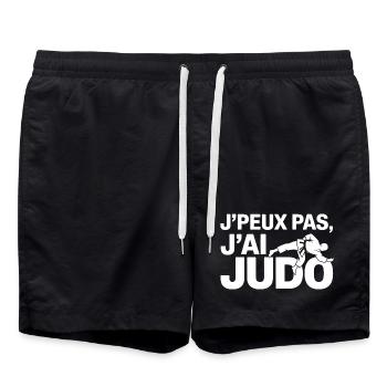 J'peux pas, j'ai judo - Short de bain - noir - Devant - AI Model Male 185 light (185cm)