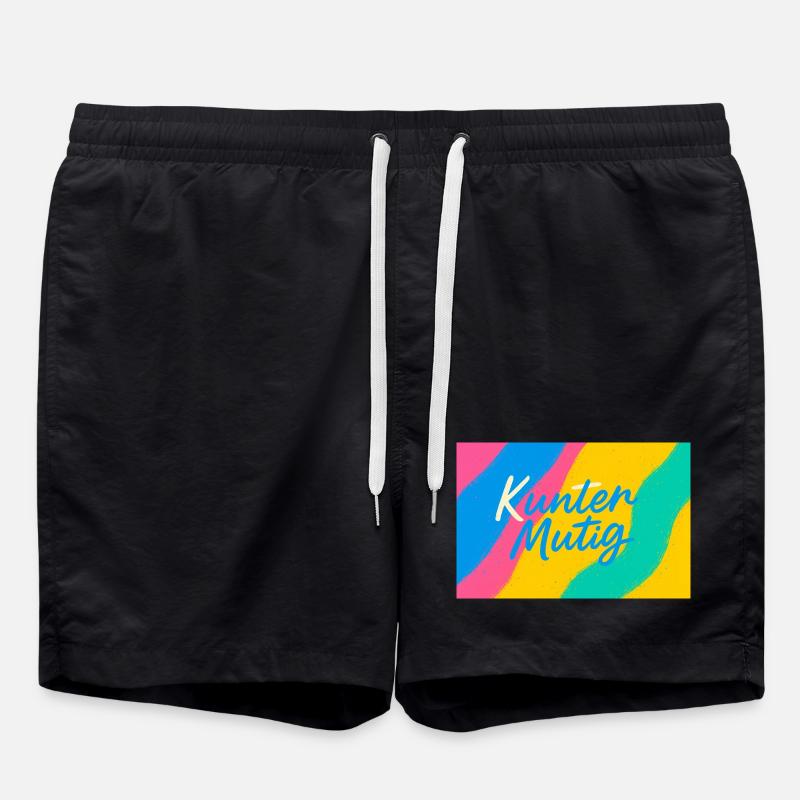 Kunter Mutig Farbrausch - Swim Trunks - black