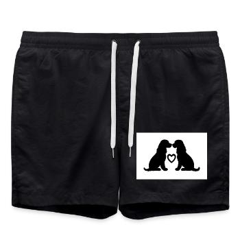 Cocker Spaniel - Swim Trunks - black - Front - AI Model Male 185 light (185cm)