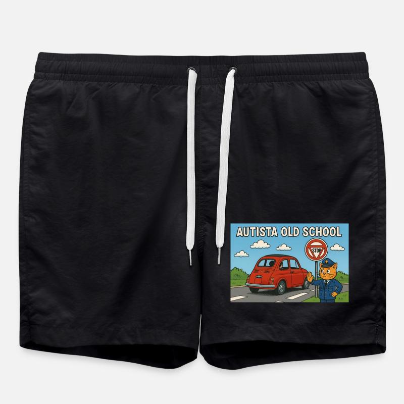 Autista_old_school - Swim Trunks - black