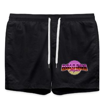 Bologna-Nächte - Badeshorts - Schwarz - Vorne - AI Model Male 185 light (185cm)