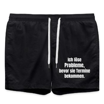 Proactive resolution before appointments - Swim Trunks - black - Front - AI Model Male 185 light (185cm)