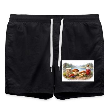 Geschenke des Weiten Nordes - Mors - Badeshorts - Schwarz - Vorne - AI Model Male 185 light (185cm)