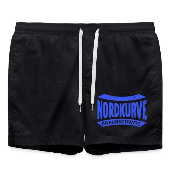 Braunschweig Nordkurve Hoodie, Shirt, Tasche, Cap - Badeshorts - Schwarz - Vorne - AI Model Male 185 light (185cm)