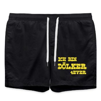 Je suis Dölker 4 de tous les jours - Short de bain - noir - Devant - AI Model Male 185 light (185cm)