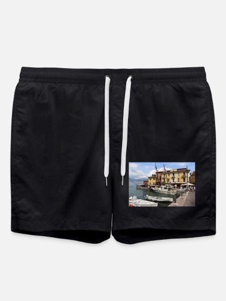 Le port de Malcesine - Short de bain - noir